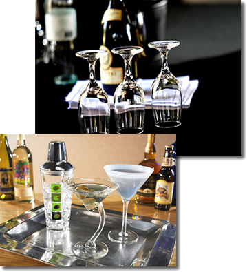 Wine and other drink options for your catered event.