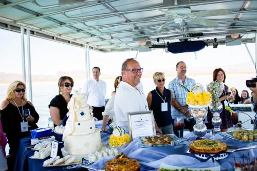 wedding reception ideas unique venues catering buffet boat with guests